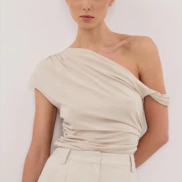 DISSH RIO OAT DRAPED TWIST KNIT TOP Black XS - Picture 2 of 7